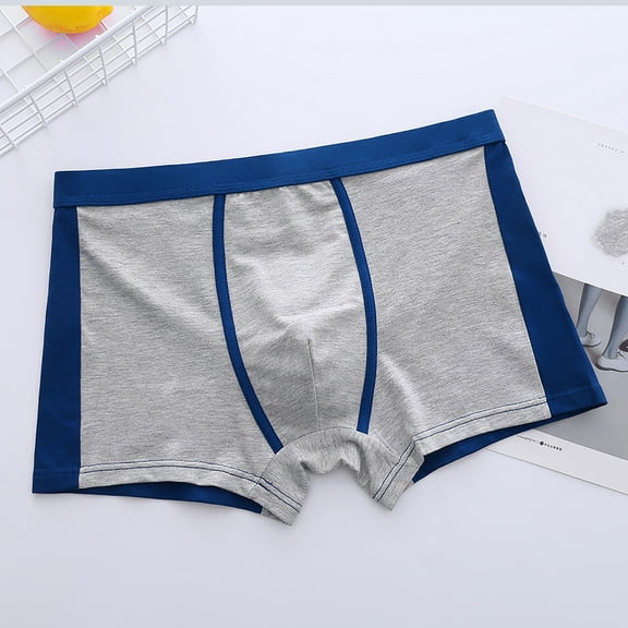 EOYWHK Cotton Boxer Briefs for Men Color Blocked Athletic Underwear Breathable Moisture Wicking Seamless Underwear Clearance,XL-3XL