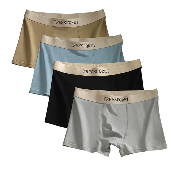EOYWHK Cotton Underwear for Men Stretch Underwear Super Soft Comfortable Swim Trunk Beachwear Sleepwear Bottom ,L-4XL