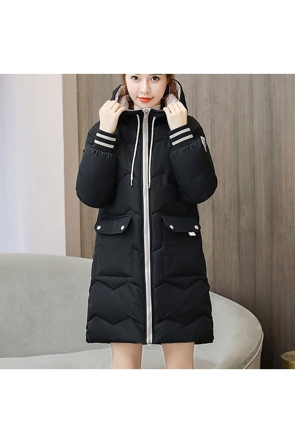 Denim Jackets for Women Womens Winter Jacket Warm Overcoat Hooded Zipper Thicker Coat Pocket Outwear