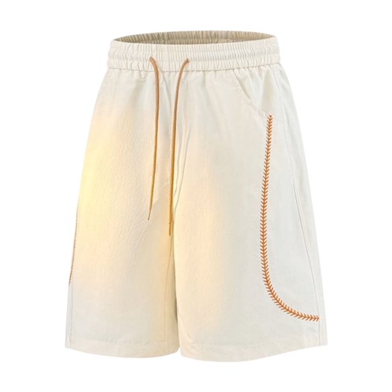 EOYWHK Denim Shorts Relaxed Fit Elastic Waist with Pockets Mens Casual Shorts for Men Soft Lightweight Breathable Wear Daily Wear Outdoor Khaki, Size L