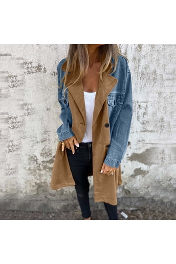 Lady Fleece Lined Denim Jacket Coat Thick Hooded Winter Warmer Lady Fleece Lined Denim Jacket Coat Thick Hooded Winter Warmer