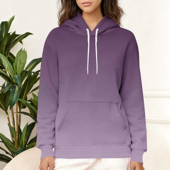 EOYWHK Fleece Hoodies for Women Pullover Sweatshirt Fall Winter Casual Fleece Linen Warm Lounge Top