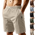 thumbnail image 1 of EOYWHK Golf Shorts with Pockets Elastic Waist Drawstring Mens Golf Shorts Soft Lightweight Breathable for Hiking Camping Travel Casual Wear Army Green, Size L, 1 of 8