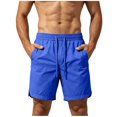 thumbnail image 1 of EOYWHK Gym Shorts Quick Dry with Pockets Drawstring Workout Shorts for Men Soft Lightweight Breathable Casual Activewear for Men Blue, Size XL, 1 of 9