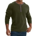 thumbnail image 1 of EOYWHK Henley Shirts for Men Long Sleeve Tees Soft Cotton T-Shirt Loose Sweatshirts ,S-2XL, 1 of 6