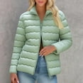 thumbnail image 1 of EOYWHK Juniors Puffer Jackets Lightweight Fall Trendy Coats Full Zipper Thick Warm Coats, 1 of 9