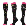 thumbnail image 1 of EOYWHK Knee High Stockings Compression Socks Light Compression Socks Circulation Support Socks for Men Women Black M, 1 of 6