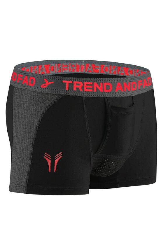 L-4XL Boxer Briefs for Big and Tall Men Underwear Loose Elastic Waist Athletic Quick Drying Soft Comfy Swim Sleepwear Trunks with Pouch for Balls