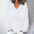 thumbnail image 1 of EOYWHK Long Sleeve Shirts for Women Plus Size Casual Sweaters Soft Knit Warm Loose Fit V-Neck Pullover Tops Christmas Birthday Gifts ,S-5XL, 1 of 5