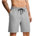 thumbnail image 1 of EOYWHK Men Shorts Athletic with Pockets Elastic Waist Athletic Shorts for Men Soft Lightweight Breathable for Basketball Running Gym Active Gray, Size S, 1 of 9