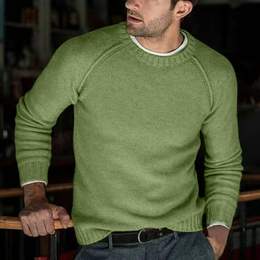 EOYWHK Men's Cardigan Sweaters Men's Knitwear Round Neck Pullover Sweater Casual Solid Color Bottoming Shirt Sweater Winter Autumn Clearance
