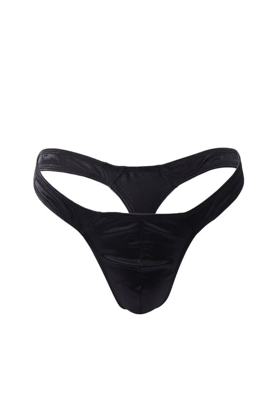 Men's Ice Silk Thong Seamless Underwear Stretch Low Rise T Back Briefs U Bulge Pouch Bikini Swim Bathing Underwear