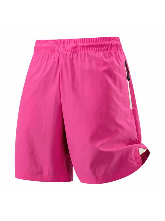 Men's Shorts Athletic Quick Dry Elastic Waist Drawstring Lightweight Breathable Workout Shorts for Men Activewear Daily Wear Pink XXXXL