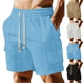 thumbnail image 1 of EOYWHK Mens Active Shorts Breathable with Pockets Elastic Waist Workout Shorts for Men Soft Lightweight Relaxed Fit Shorts for Men Black, Size L, 1 of 9