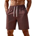 thumbnail image 1 of EOYWHK Mens Active Shorts with Pockets Elastic Waist Drawstring Athletic Shorts Soft Lightweight Breathable Casual Activewear for Men Brown, Size M, 1 of 9
