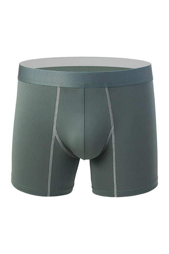 Mens Boxer Brief ,Athletic Underwear Quick Drying Stretch Mid Waist Seamless Boxers for Gym Workout