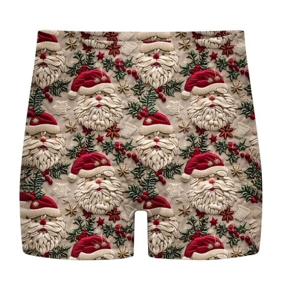 EOYWHK Mens Boxer Briefs Clearance,Big and Tall Underwear S-5XL Graphic Print Elastic Waistband Stretch Boxers Christmas Gifts Clearance
