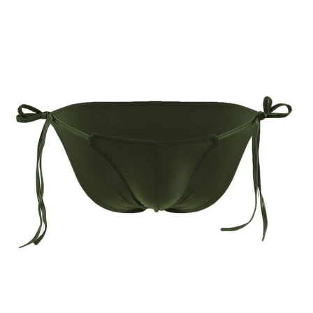 EOYWHK Mens Brief Ice Silky Underwear Low Waist Lace Up Breathable Briefs with Tie Side Drawstring Clearance