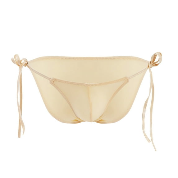 EOYWHK Mens Brief Ice Silky Underwear Low Waist Lace Up Breathable Briefs with Tie Side Drawstring Clearance