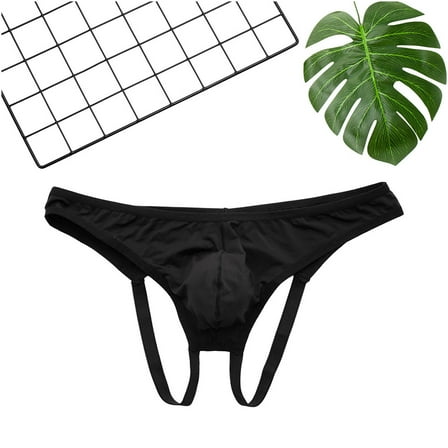 EOYWHK Mens Cotton Underwear Adjustable Strap Waist Cheeky Thong Ultra Soft Comfortable Brief