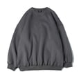 thumbnail image 1 of EOYWHK Mens Crewneck Sweatshirts Big and Tall Shirts Oversized Pullover Tops Warm Comfortable Solid Color Lounge Tops No Hood ,S-5XL, 1 of 3
