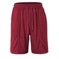 thumbnail image 1 of EOYWHK Mens Drawstring Shorts Breathable with Pockets Elastic Waist Mens Gym Shorts Soft Lightweight Breathable Running Shorts for Men Wine, Size XXXL, 1 of 5