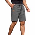 thumbnail image 1 of EOYWHK Mens Drawstring Shorts with Pockets Drawstring Mens Elastic Waist Shorts Soft Lightweight Breathable Active Shorts for Men Gray, Size M, 1 of 9