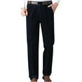 thumbnail image 1 of EOYWHK Mens Dress Pants Men's Fashion Casual Solid Color Outdoors Zipper And Button Pocket Casual Pants Sweatpants, 1 of 3