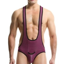 EOYWHK Mens Jumpsuits Bodycon Jockstrap Breathable Wrestling Singlet U-Back Thong Sleeveless G-string Underwear Leotard Underpants