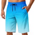 thumbnail image 1 of EOYWHK Mens Shorts Breathable with Pockets Elastic Waist Mens Casual Shorts Soft Lightweight Breathable Workout Shorts for Men Sky Blue, Size S, 1 of 5
