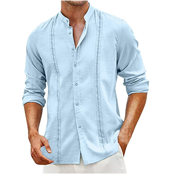 EOYWHK Mens T-Shirts Man Long Sleeve Solid Color Casual Button Fashion Fallow T-Shirt Tops Winter