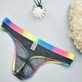 thumbnail image 1 of EOYWHK Mens Thong Underwear Stretch Breathable Underwear Low Rise G-String Seamless Brief Colorful Trim Luxury Thongs, 1 of 1