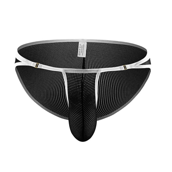 EOYWHK Mens Thongs Breathable Brief T Type Underwear Stretch Seamless Brief with U Bulge Pouch