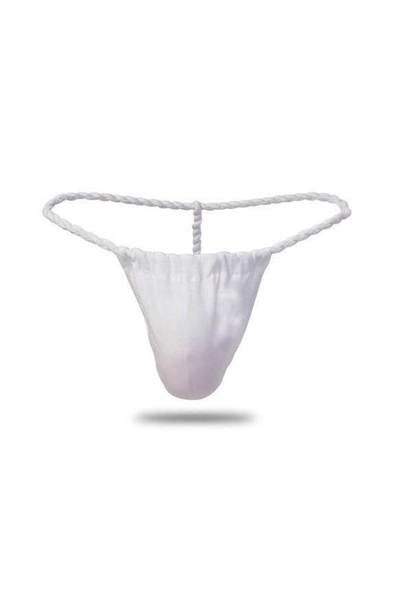 Mens Thongs Ultra Soft Cotton Underwear T Back Stretch Low Waist Seamless Brief with Pouch