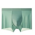 thumbnail image 1 of EOYWHK Mens Underwear Big and Tall Ice Silk Boxer Brief Elastic Waist Seamless See Through Mesh Breathable Underwear ,L-5XL, 1 of 2