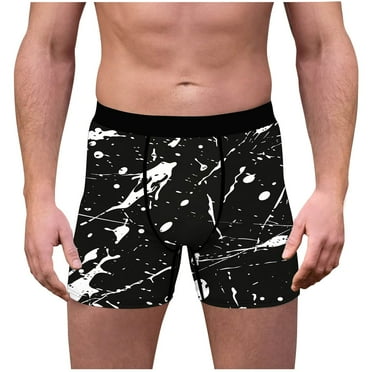 EOYWHK Mens Underwear Boxer Briefs Graphic Printed 5" Inseam Soft Breathable Briefs Deals