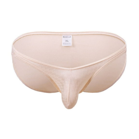 EOYWHK Mens Underwear Cooling Silk Thong Breathable Seamless Moisture Wicking Hipster Brief with Pouch