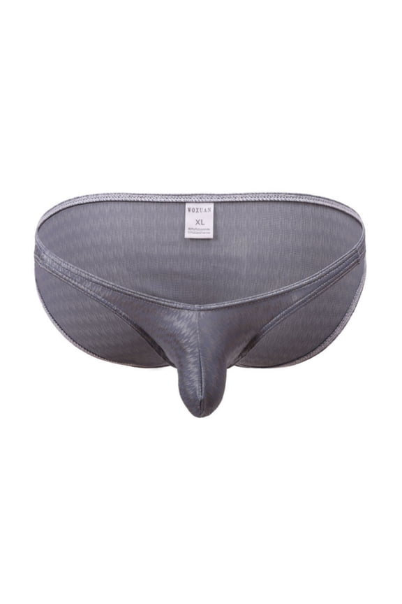 Mens Underwear Cooling Silk Thong Breathable Seamless Moisture Wicking Hipster Brief with Pouch