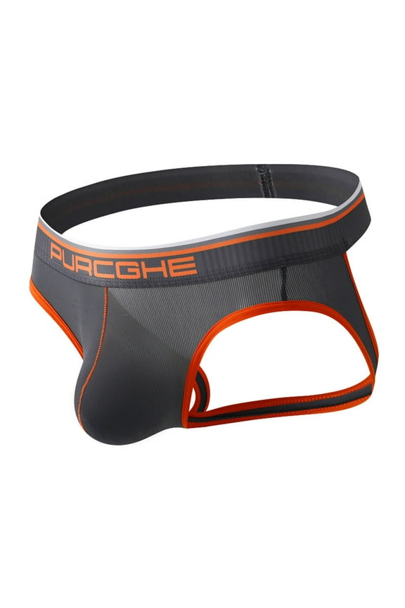 Mens Underwear Low Rise G-String Thong Stretch Tight Quick Drying Swimwear Brief with Pouch