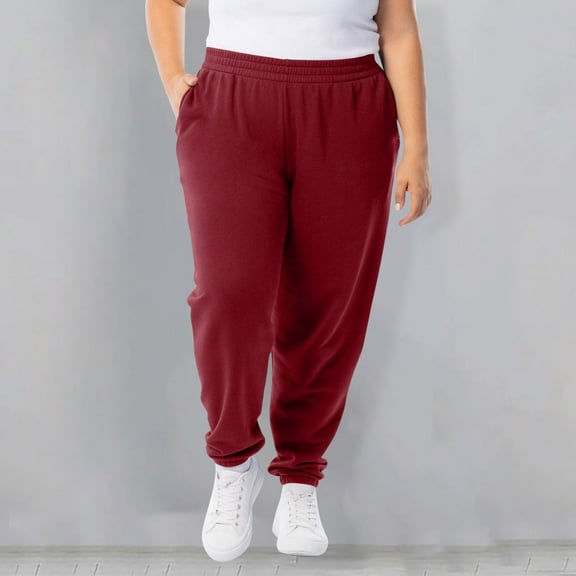 EOYWHK Plus Size Sweatpants for Women Leggings High Waisted Elastic Yoga Pants Baggy Joggers Pants Stretchy Athletic Sweatpants with Pockets ,L-5XL