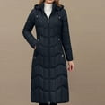 thumbnail image 1 of EOYWHK Puffer Coat Women Long Hooded Maxi Length Quilted Padded Puffer Jacket with Adjustable Waist for Winter Warm Full Up Parka Coats Black M, 1 of 3