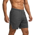 thumbnail image 1 of EOYWHK Running Shorts Men Quick Dry Breathable with Pockets Mens Quick Dry Shorts for Men Soft Lightweight Activewear Daily Wear Outdoor Dark Gray, Size L, 1 of 9