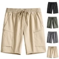 thumbnail image 1 of EOYWHK Running Shorts Men Quick Dry Breathable with Pockets Mens Quick Dry Shorts Soft Lightweight Breathable for Workout Training Outdoor Army Green, Size L, 1 of 5