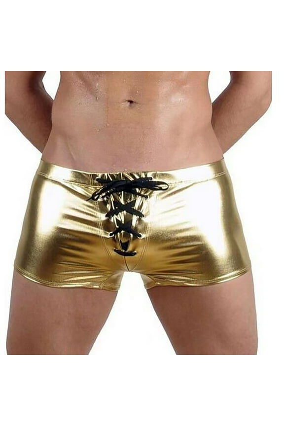 Satin Boxer Briefs for Men Silk Underwear Compression Seamless Comfort Boxer Shorts for Nightclub Dance,S-3XL