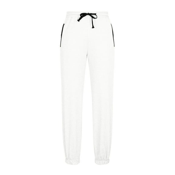 EOYWHK Scrub Pants for Men Men's Warm Cotton Pants With Pockets Drawstring Lace-up Pants Sweatpants