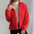 thumbnail image 1 of EOYWHK Sherpa Fleece Bed Jackets for Women Long Sleeve Comfy Warm Button Down Zip Up Stand Collar Plus Size Winter Clothing, 1 of 5