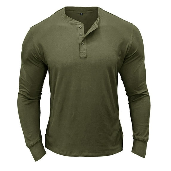 EOYWHK Short Sleeve Shirts for Men Men Long-Sleeve Beefy Muscle Basic Solid Color Blouse Tee Shirt Top Long Sleeve Round-Neck Blouses