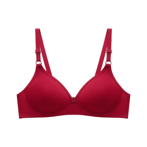EOYWHK Sports Bras for Women High Support Women's Bra Soild Wire Underwear One-Piece Bra Everyday Small Cup Underwear