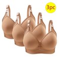 thumbnail image 1 of EOYWHK Sports Bras for Women Large Bust3PC Woman's Solid Color Daily Bra Without Steel Ring Gathering Bras, 1 of 3