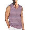 thumbnail image 1 of EOYWHK Striped Tank Tops for Men Big and Tall Athletic Casual Graphic Tees Muscle Fit V-Neck Cami Varsity Basketball Football T-Shirts ,S-4XL, 1 of 4